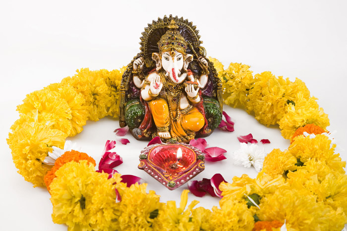 flowers offered to hindu gods and goddesses in pooja (worship)